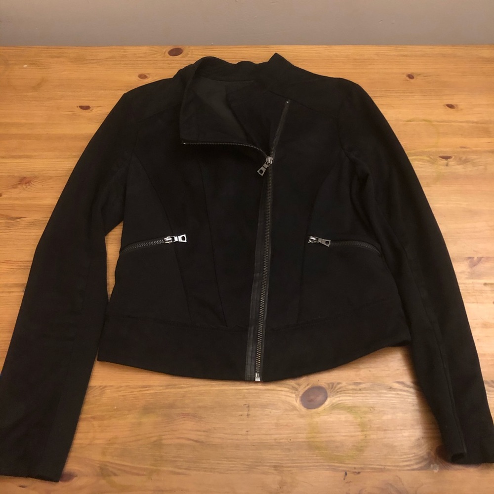 Elie Tahari Suede Moto Jacket